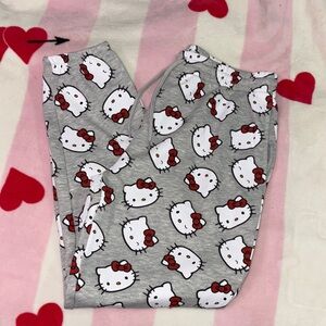 Sanrio Gray Hello Kitty Pants with Red Accents